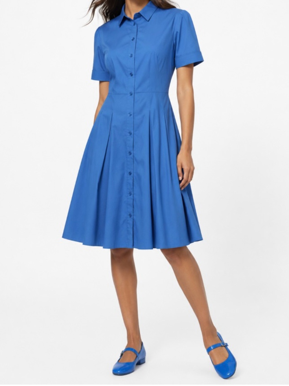 PUROTATTO Italian Blue midi dress Italy  42 US 6